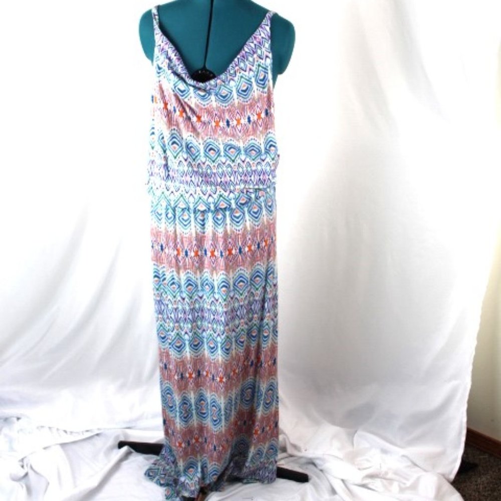CAbi - multi colored sleeveless maxi dress